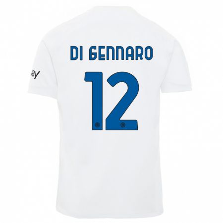 Kandiny Niño Camiseta Raffaele Di Gennaro #12 Blanco 2ª Equipación 2023/24 La Camisa Chile
