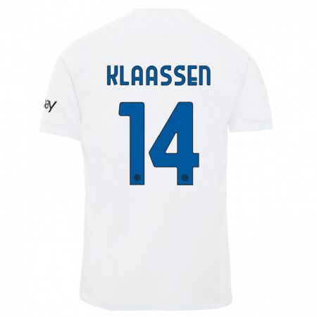Kandiny Niño Camiseta Davy Klaassen #14 Blanco 2ª Equipación 2023/24 La Camisa Chile