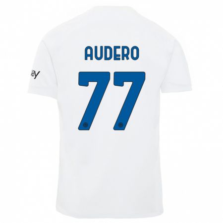 Kandiny Niño Camiseta Emil Audero #77 Blanco 2ª Equipación 2023/24 La Camisa Chile
