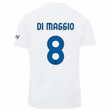 Kandiny Niño Camiseta Luca Di Maggio #8 Blanco 2ª Equipación 2023/24 La Camisa Chile