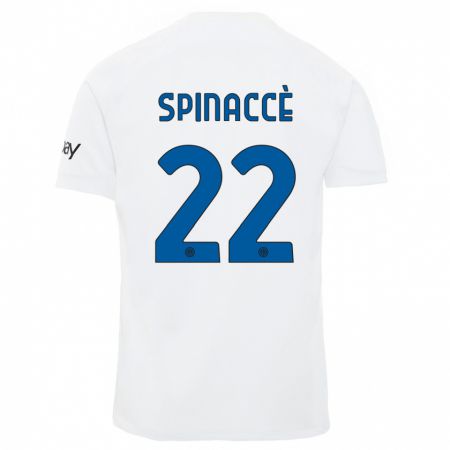 Kandiny Niño Camiseta Matteo Spinaccè #22 Blanco 2ª Equipación 2023/24 La Camisa Chile