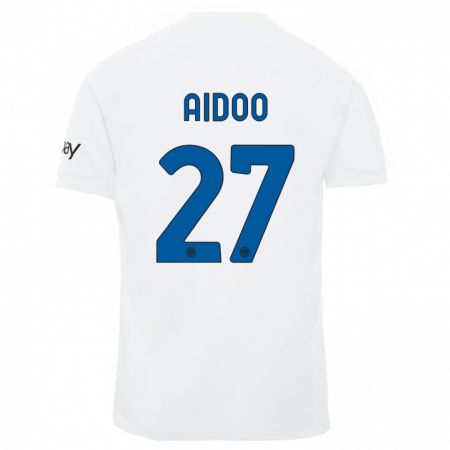 Kandiny Niño Camiseta Mike Aidoo #27 Blanco 2ª Equipación 2023/24 La Camisa Chile