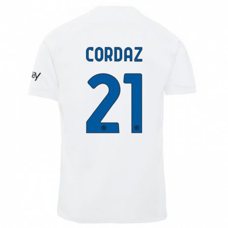 Kandiny Niño Camiseta Alex Cordaz #21 Blanco 2ª Equipación 2023/24 La Camisa Chile