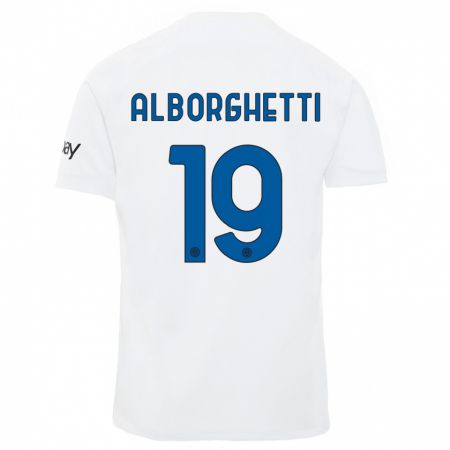 Kandiny Niño Camiseta Lisa Alborghetti #19 Blanco 2ª Equipación 2023/24 La Camisa Chile