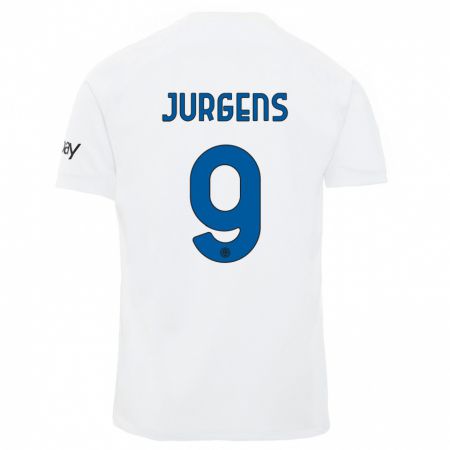 Kandiny Niño Camiseta Oliver Jurgens #9 Blanco 2ª Equipación 2023/24 La Camisa Chile