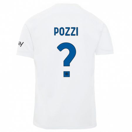 Kandiny Niño Camiseta Andrea Pozzi #0 Blanco 2ª Equipación 2023/24 La Camisa Chile