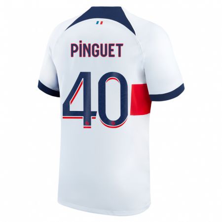 Kandiny Niño Camiseta Alice Pinguet #40 Blanco 2ª Equipación 2023/24 La Camisa Chile