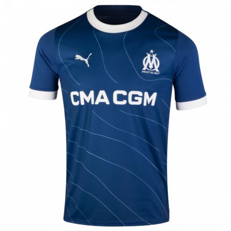 Kandiny Niño Camiseta Maud Antoine #4 Azul Oscuro 2ª Equipación 2023/24 La Camisa Chile