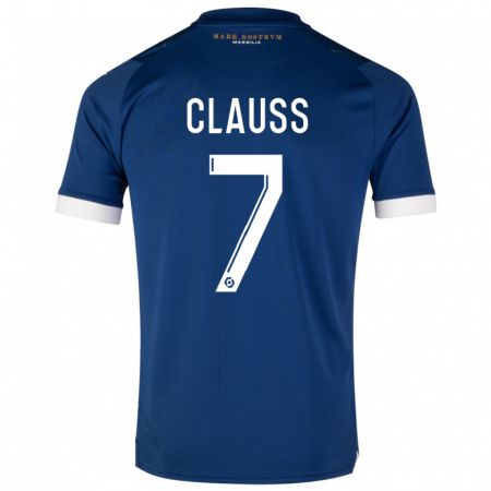 Kandiny Niño Camiseta Jonathan Clauss #7 Azul Oscuro 2ª Equipación 2023/24 La Camisa Chile