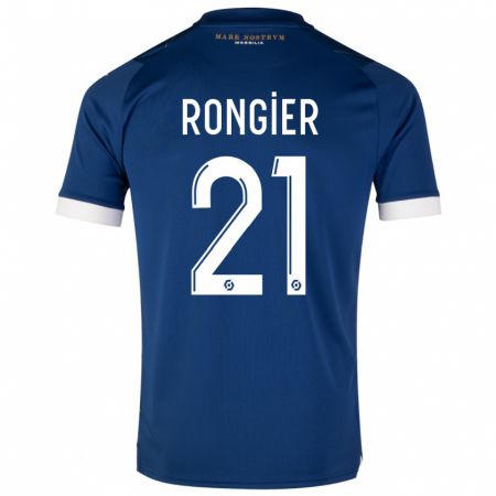 Kandiny Niño Camiseta Valentin Rongier #21 Azul Oscuro 2ª Equipación 2023/24 La Camisa Chile