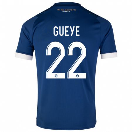 Kandiny Niño Camiseta Pape Gueye #22 Azul Oscuro 2ª Equipación 2023/24 La Camisa Chile