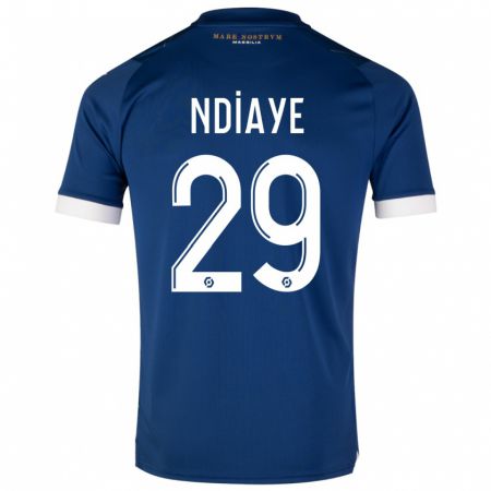 Kandiny Niño Camiseta Iliman Ndiaye #29 Azul Oscuro 2ª Equipación 2023/24 La Camisa Chile