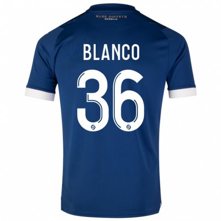 Kandiny Niño Camiseta Rubén Blanco #36 Azul Oscuro 2ª Equipación 2023/24 La Camisa Chile