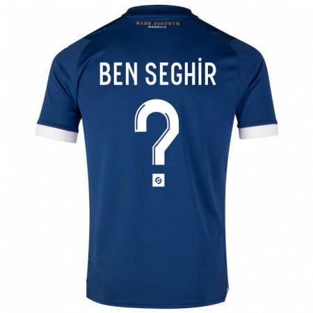 Kandiny Niño Camiseta Salim Ben Seghir #0 Azul Oscuro 2ª Equipación 2023/24 La Camisa Chile