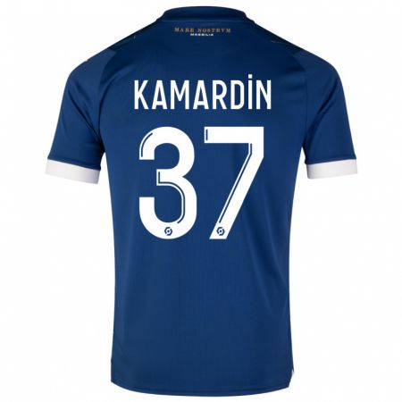 Kandiny Niño Camiseta Aaron Kamardin #37 Azul Oscuro 2ª Equipación 2023/24 La Camisa Chile
