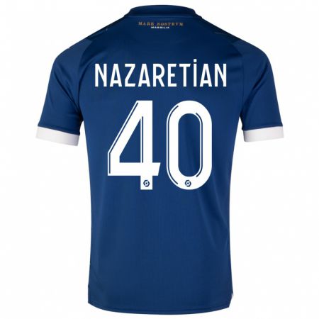 Kandiny Niño Camiseta Manuel Nazaretian #40 Azul Oscuro 2ª Equipación 2023/24 La Camisa Chile