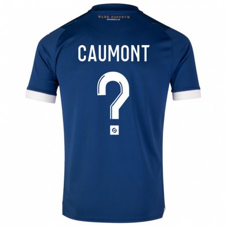 Kandiny Niño Camiseta Enzo Caumont #0 Azul Oscuro 2ª Equipación 2023/24 La Camisa Chile