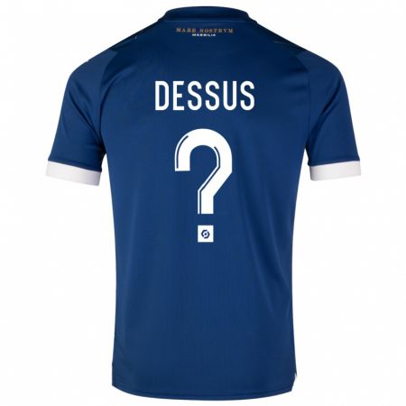 Kandiny Niño Camiseta Bastien Dessus #0 Azul Oscuro 2ª Equipación 2023/24 La Camisa Chile
