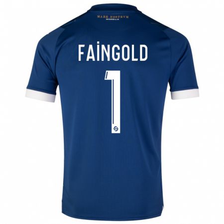 Kandiny Niño Camiseta Abbie Faingold #1 Azul Oscuro 2ª Equipación 2023/24 La Camisa Chile