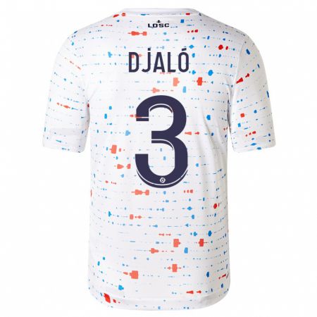 Kandiny Niño Camiseta Tiago Djaló #3 Blanco 2ª Equipación 2023/24 La Camisa Chile