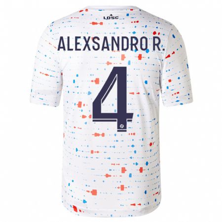 Kandiny Niño Camiseta Alexsandro #4 Blanco 2ª Equipación 2023/24 La Camisa Chile