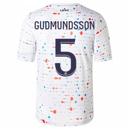 Kandiny Niño Camiseta Gabriel Gudmundsson #5 Blanco 2ª Equipación 2023/24 La Camisa Chile