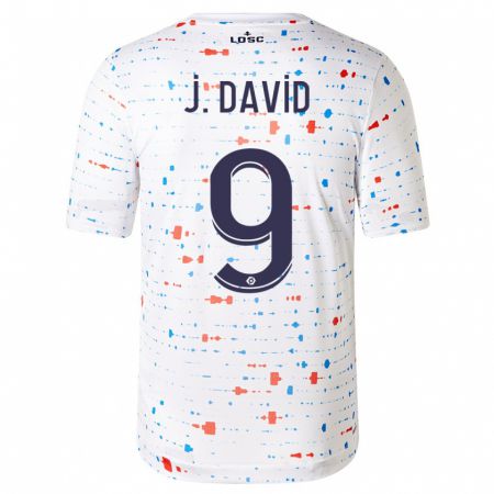 Kandiny Niño Camiseta Jonathan David #9 Blanco 2ª Equipación 2023/24 La Camisa Chile