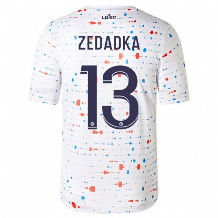 Kandiny Niño Camiseta Akim Zedadka #13 Blanco 2ª Equipación 2023/24 La Camisa Chile