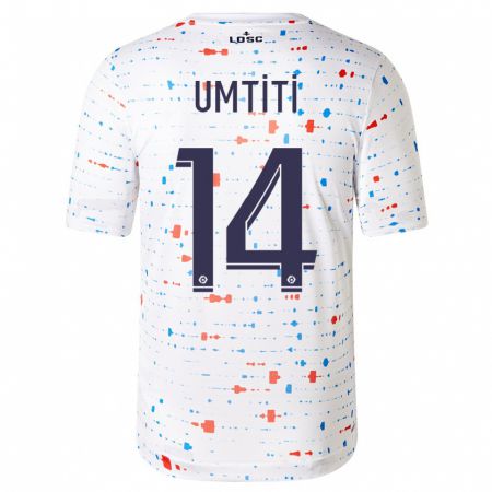 Kandiny Niño Camiseta Samuel Umtiti #14 Blanco 2ª Equipación 2023/24 La Camisa Chile