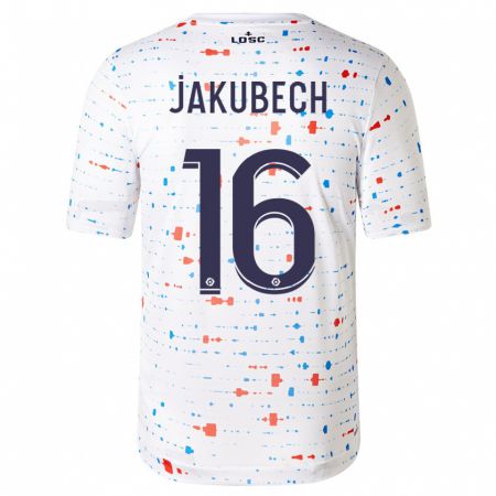 Kandiny Niño Camiseta Adam Jakubech #16 Blanco 2ª Equipación 2023/24 La Camisa Chile