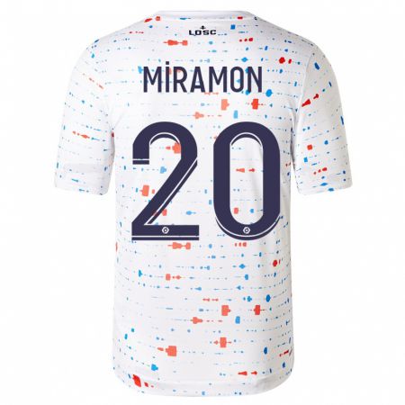 Kandiny Niño Camiseta Ignacio Miramón #20 Blanco 2ª Equipación 2023/24 La Camisa Chile