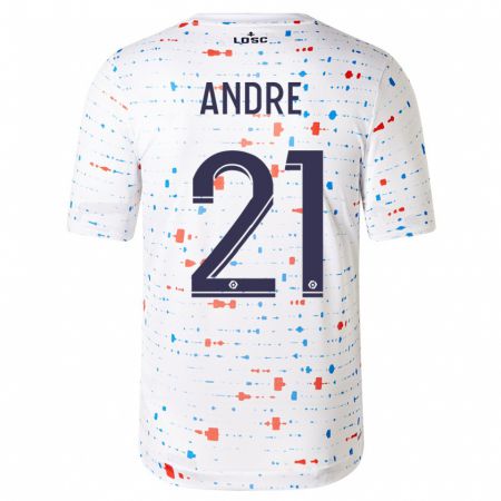 Kandiny Niño Camiseta Benjamin André #21 Blanco 2ª Equipación 2023/24 La Camisa Chile