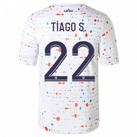 Kandiny Niño Camiseta Tiago Santos #22 Blanco 2ª Equipación 2023/24 La Camisa Chile