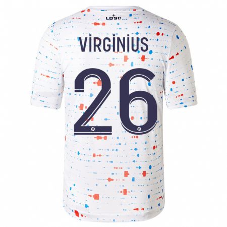 Kandiny Niño Camiseta Alan Virginius #26 Blanco 2ª Equipación 2023/24 La Camisa Chile