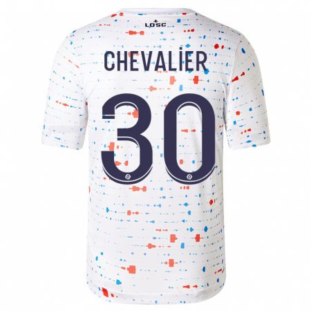 Kandiny Niño Camiseta Lucas Chevalier #30 Blanco 2ª Equipación 2023/24 La Camisa Chile