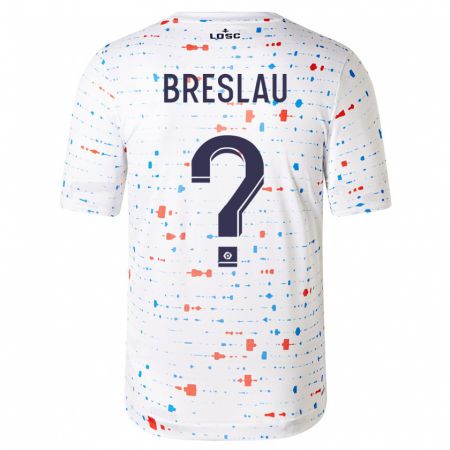 Kandiny Niño Camiseta Jessy Breslau #0 Blanco 2ª Equipación 2023/24 La Camisa Chile