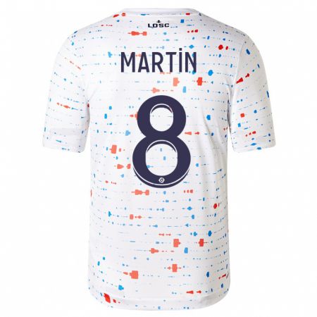 Kandiny Niño Camiseta Jonas Martin #8 Blanco 2ª Equipación 2023/24 La Camisa Chile
