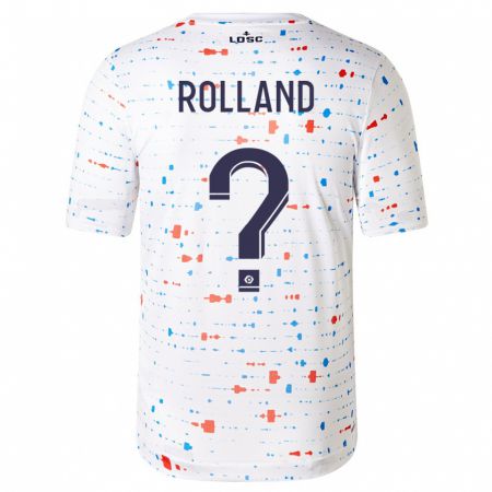 Kandiny Niño Camiseta Baptiste Rolland #0 Blanco 2ª Equipación 2023/24 La Camisa Chile