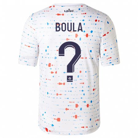 Kandiny Niño Camiseta Exauce Mpembele Boula #0 Blanco 2ª Equipación 2023/24 La Camisa Chile