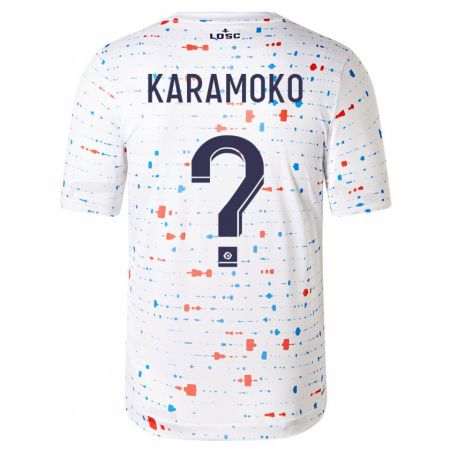 Kandiny Niño Camiseta Ibrahim Karamoko #0 Blanco 2ª Equipación 2023/24 La Camisa Chile