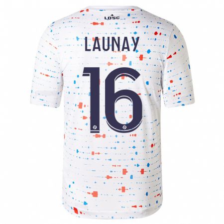 Kandiny Niño Camiseta Elisa Launay #16 Blanco 2ª Equipación 2023/24 La Camisa Chile