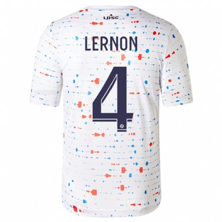 Kandiny Niño Camiseta Jessica Lernon #4 Blanco 2ª Equipación 2023/24 La Camisa Chile