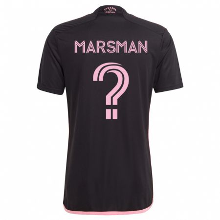 Kandiny Niño Camiseta Nick Marsman #0 Negro 2ª Equipación 2023/24 La Camisa Chile