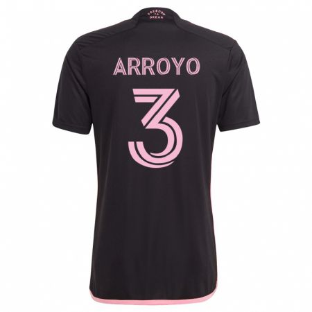 Kandiny Niño Camiseta Dixon Arroyo #3 Negro 2ª Equipación 2023/24 La Camisa Chile