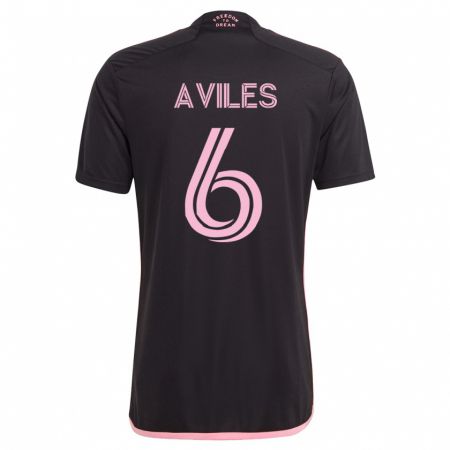 Kandiny Niño Camiseta Tomás Avilés #6 Negro 2ª Equipación 2023/24 La Camisa Chile