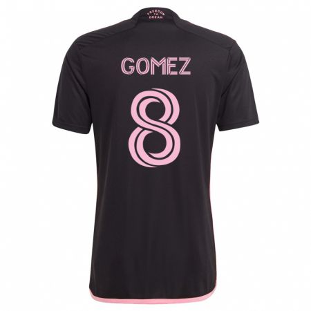 Kandiny Niño Camiseta Diego Gómez #8 Negro 2ª Equipación 2023/24 La Camisa Chile
