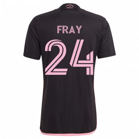 Kandiny Niño Camiseta Ian Fray #24 Negro 2ª Equipación 2023/24 La Camisa Chile
