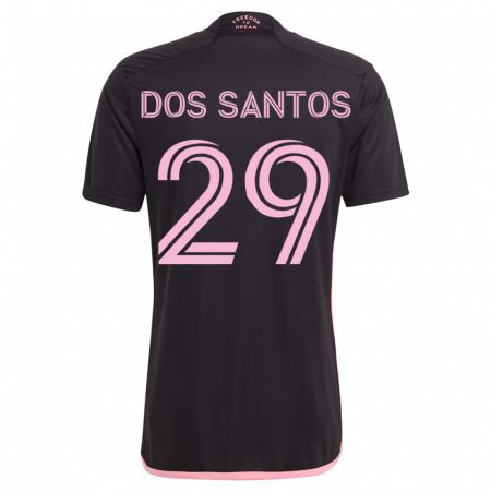 Kandiny Niño Camiseta Cj Dos Santos #29 Negro 2ª Equipación 2023/24 La Camisa Chile