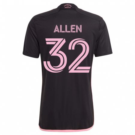 Kandiny Niño Camiseta Noah Allen #32 Negro 2ª Equipación 2023/24 La Camisa Chile