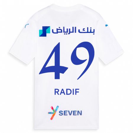Kandiny Niño Camiseta Abdullah Radif #49 Blanco 2ª Equipación 2023/24 La Camisa Chile